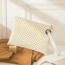 Women's business commuter bag, women's clutch, large capacity briefcase, mobile phone bag, luxury bag, wallet, tote bag, evening bag, beige.