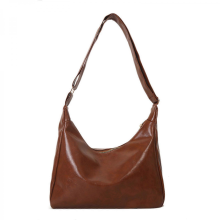 Elegant and stylish women's shoulder bag/crossbody bag/underarm handbag, zip closure, dark brown/light brown