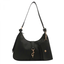 Borsa a tracolla da donna in pelle PU di grande capacità, borsa elegante, perfetta per lo shopping e gli appuntamenti, bianca o nera