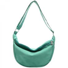 Elegante borsa da donna in nylon tinta unita, pratica borsa a tracolla, borsa a spalla casual, adatta per viaggi e shopping, bianco/verde.