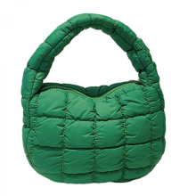 Elegante mini borsa a mano a forma di nuvola, perfetta per l'autunno e l'inverno, in stile coreano, morbida e comoda, color azzurro/verde.