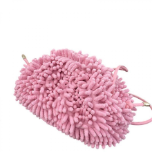 Borsa a tracolla invernale da donna, borsa a secchiello in peluche, borsa a tracolla con nappe, colore n. 6
