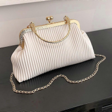 Women's handbag, designer luxury brand chain women's shoulder bag, small underarm crossbody bag, women's messenger bag, white.