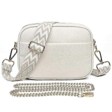 2025 New Fashionable Women's Handbag, Luxury Genuine Leather Handbag, Solid Color Crossbody Bag, White