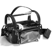Borsa da viaggio per il trucco 10 in 1 in PVC trasparente, borsa per cosmetici e articoli da toeletta, borsa impermeabile