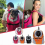 Breathable mesh small dog carrier backpack, portable front shoulder bag, orange 4