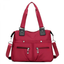 Borsa da donna, borsa a tracolla multitasche, impermeabile, grande capacità, 100% nuova, rossa.