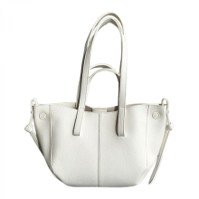 Women's stylish commuter large capacity PU leather shoulder bag/handbag/underarm casual shopping bag, suitable for everyday use, brown/white
