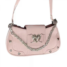 Borsa a tracolla alla moda da donna con tracolla a catena sottobraccio, dimensioni: 24x6x14 cm