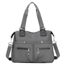 Borsa da donna, borsa a tracolla multitasche, impermeabile, grande capacità, nuova di zecca, colore grigio.