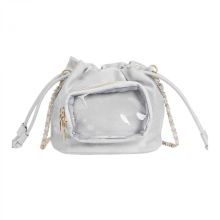 Elegante borsa a tracolla da donna, borsa a mano/a tracolla alla moda con tracolla staccabile, in pelle PU, alla moda da donna color argento.