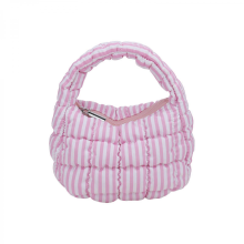 Borsa trapuntata, portafoglio in nylon, manico superiore leggero, borsa a forma di nuvola alla moda per donne e ragazze, viola e rosa.