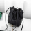Borsa a secchiello da donna, borsa a spalla/tracolla, con coulisse con nappe 2