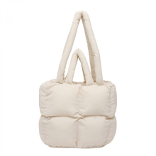 Elegante portafoglio da donna, morbida e pratica borsa a tracolla in nylon, borsa tote casual, adatta a donne e ragazze alla moda, marrone/beige.
