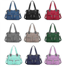 Women's handbag, multi-pocket shoulder bag, waterproof, large capacity travel bag, 100% brand new, blue.