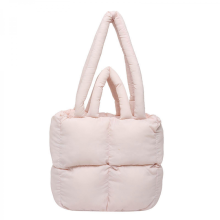 Elegante portafoglio da donna, morbida e pratica borsa a tracolla in nylon, borsa tote casual, adatta a donne e ragazze alla moda, marrone/rosa.
