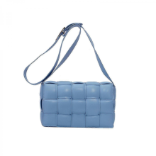 Strick-Umhängetasche für Damen, Modell 2025, Blau