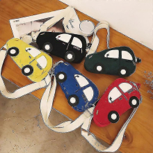 2023 New Fashionable Mini Crossbody Bag for Kids, Babies, Boys, and Girls; Cartoon Car Mini Coin Purse; Black