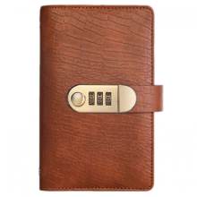 Combination Lock Money Folder, PU Leather Cash Organizer, Budget Planning & Savings Challenge Gift, Suitable for Adults and Children, Dark Brown