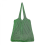 Women's knitted openwork shoulder bag, simple beach handbag, green 1
