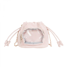 Elegante borsa a tracolla da donna, borsa a mano/tracolla alla moda, tracolla staccabile, materiale PU, argento-rosa.