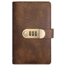 Combination Lock Money Folder, PU Leather Cash Organizer, Budget Planning & Savings Challenge Gift, Suitable for Adults and Children, Light Brown