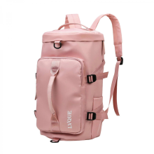 Borsa da palestra da donna, borsa da viaggio sportiva, zaino, borsa da weekend con scomparto per scarpe, rosa chiaro