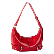 Elegante borsa a tracolla da donna, elegante borsa da ascella in pelle PU, adatta per viaggi, lavoro e ufficio. Rossa.
