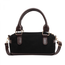 Borsa a tracolla da donna in pelle PU, borsa retrò, elegante borsa a tracolla da ufficio, color cachi/nero