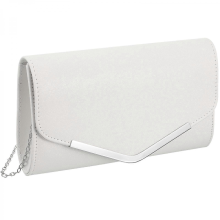 White evening bag, handbag, wedding party note bag, clutch, simple chain bag, women's bag, white, 24.00 x 14.00 x 5.00 cm