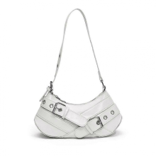Borsa a tracolla versatile e alla moda, nuova, estate 2025, da donna, bianca