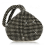 Women's triangular sequined handbag, clutch, evening luxury bag, party bag, silver and black. 1