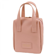Borsa da viaggio porta-cosmetici di grande capacità con più scomparti, beauty case da donna con cerniera, rosa.