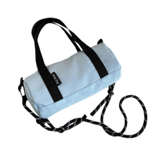 Women's casual pillow-shaped bag, made of nylon, with an adjustable shoulder strap, suitable for both travel and everyday use, in green-blue.