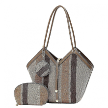 Borsa a tracolla da donna di grande capacità, borsa a tracolla/borsa multifunzionale, adatta per gli spostamenti quotidiani, colore cachi.