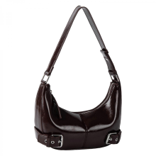 Elegante borsa a tracolla da donna, elegante borsa da ascella in pelle PU, adatta per viaggi, lavoro e ufficio. RedCoffee.