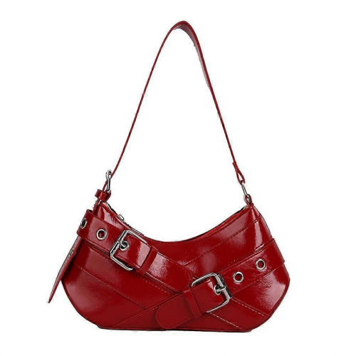 Borsa a tracolla versatile e alla moda per l'estate 2025 da donna, in rosso