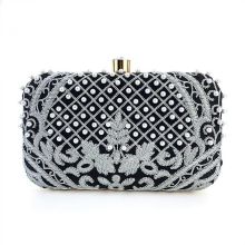 Borsa da donna, pochette da cerimonia, borsa da sera, portafoglio da ballo ricamato, borsa a tracolla, catena staccabile H