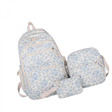 Women's Mini Backpack 3-Piece Set, Stylish Backpack, Casual Travel Bag, Daily Use Backpack, School Bag, Purple-Blue