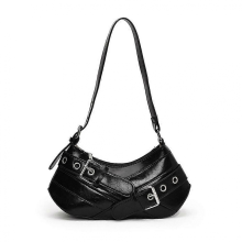 Women's Summer Versatile 2025 New Fashionable Shoulder Handbag in Black