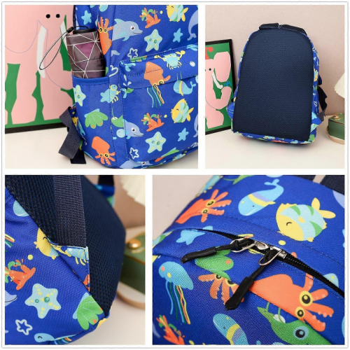 Cute backpack, multi-functional waterproof nylon backpack, suitable for elementary school students aged 3-8. 1