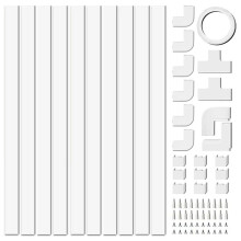 4M Electrical Cable Trunking,Cable Concealer  Wall for One Cord,Paintable PVC Cable Cover,Cable Trunking 10Pcs L40cm