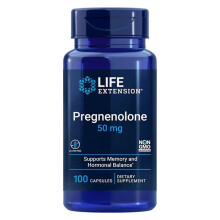 Life Extension Pregnenolone - 50mg Dietary Supplement for Wellness - 100 Capsules