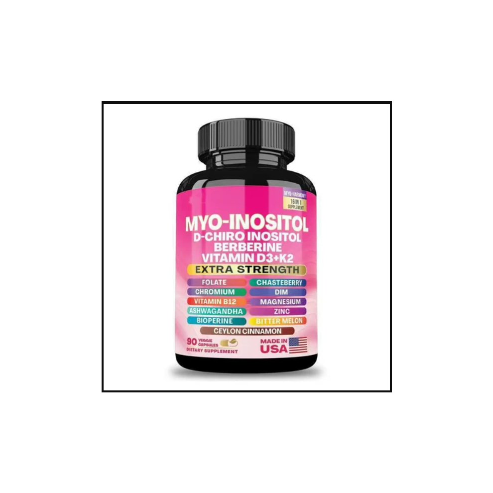 (90 Count (Pack of 3)) Myo Inositol Supplement, D-Chiro Inositol, Folate, DIM, Vitamin D3, B12, K2, Chromium