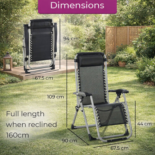 NEO Neo 2pcs Grey Zero Gravity Sun Lounger 2