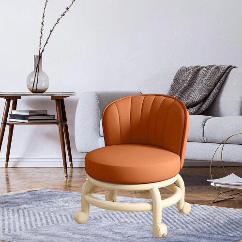 Rolling Stool with Comfortable Sponge Cushion, 360 Swivel Seat and Smooth Casters for Garage 1