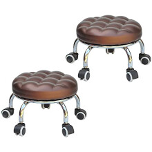Rolling Stool with Wheels, 360 Degree Swivel Mobility, Low Seat Profile, Dual Color Set, for Home and Office