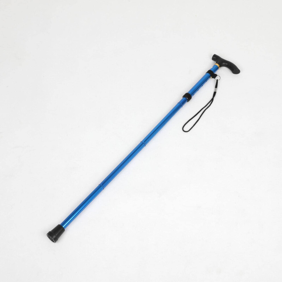 Light Folding Walking Cane Adjustable Aluminum Stick Weight Ergonomic Grip For Elderly Travel