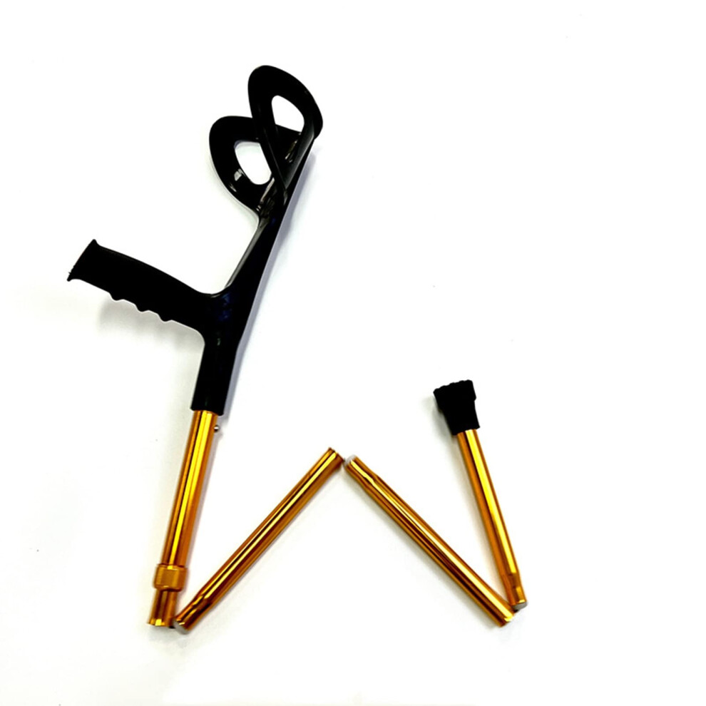 Yellow Folding Walking Stick For Adults Adjustable Height Aluminium Cane With Nonslip Ergonomic Grip
