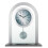 Acctim Acctim Bathgate Pendulum Mantel Clock Quartz Metal Glass Floating Effect Silver 1